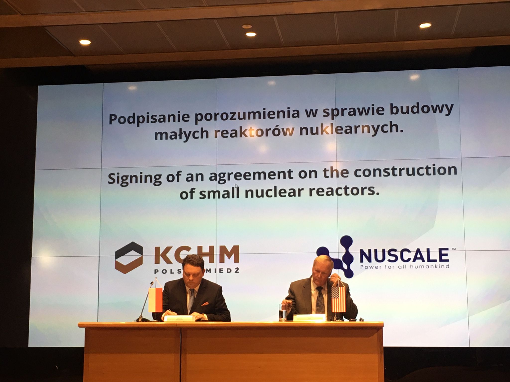Podpisanie umowy KGHM-NuScale. Fot. Mariusz Marszałkowski