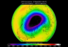 Wir polarny w prognozie pogody na wrzesień 2021 roku. Fot. Amerykańska Agencja Meteorologiczna