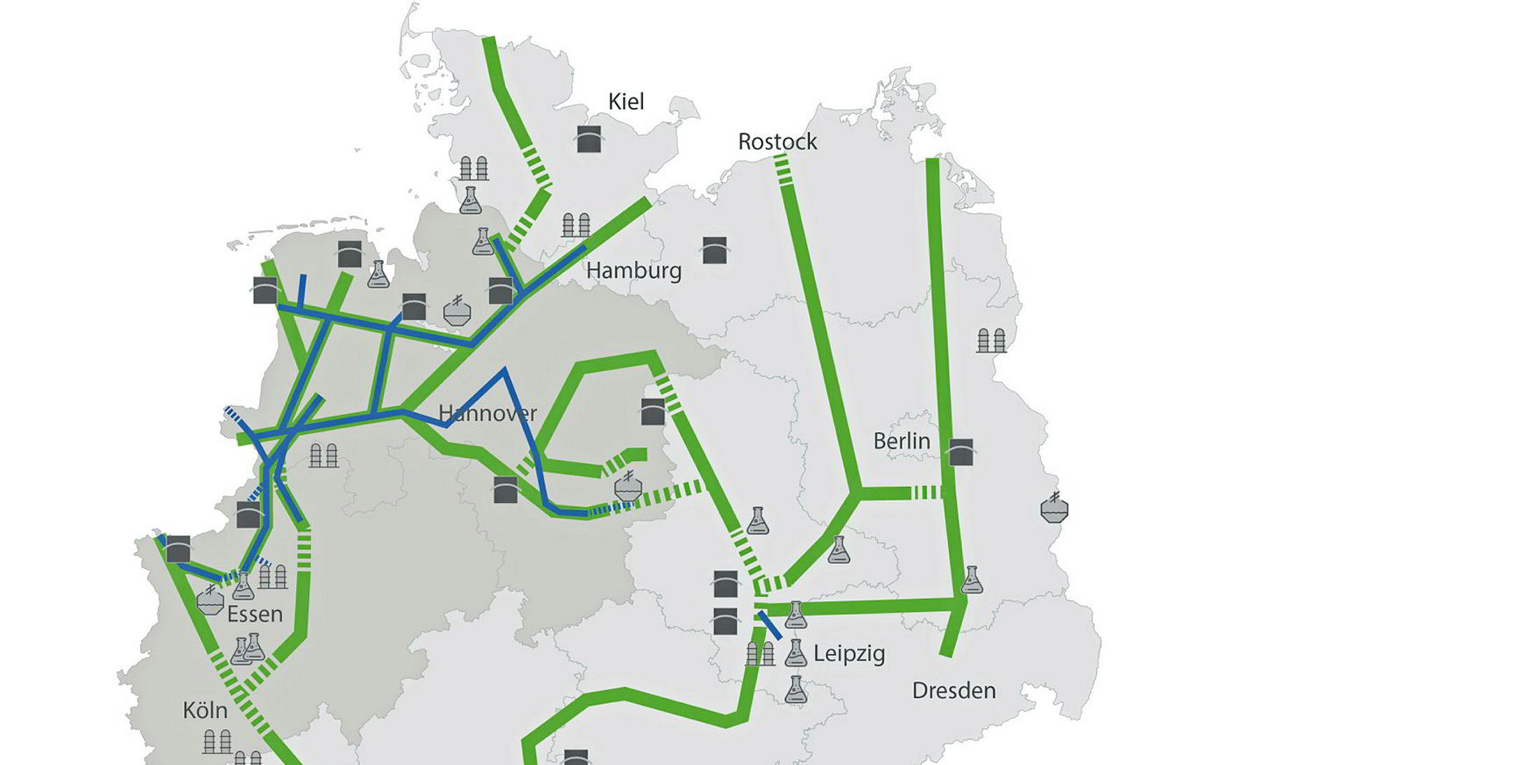 Infrastruktura gazowa na terenie Niemiec fot. Recharge News