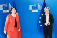 Premier Mołdawii Natalia Gavrilita i przewodnicząca Komisji Europejskiej Ursula von der Leyen. Fot. Komisja Europejska