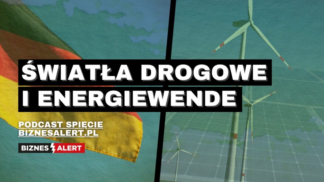 Światła drogowe i Energiewende. Grafika: Gabriela Cydejko