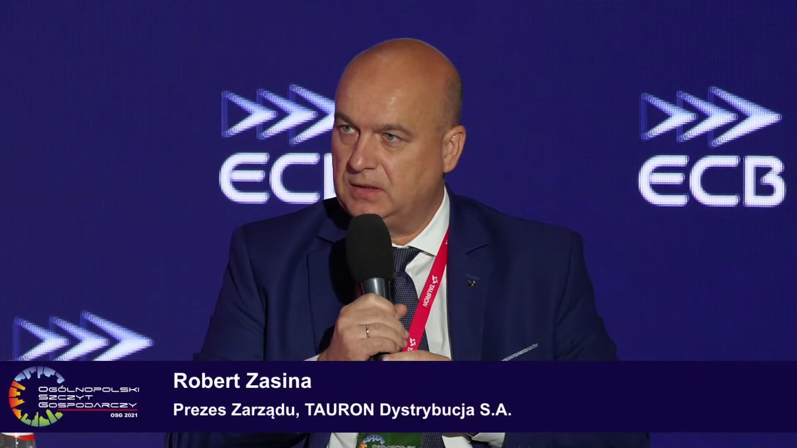 Prezes Tauron Dystrybucja Robert Zasina podczas OSG 2021. Fot. BiznesAlert.pl