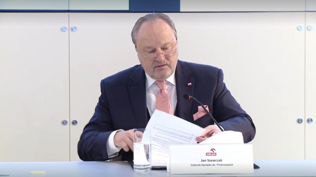 Jan Szewczak, członek zarządu ds. finansowych PKN Orlen. Fot. Jędrzej Stachura