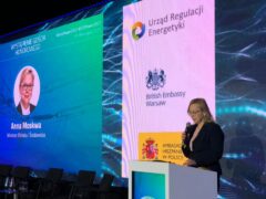 Minister klimatu i środowiska Anna Moskwa na konferencji EuroPOWER. Fot. Aleksander Tretyn.