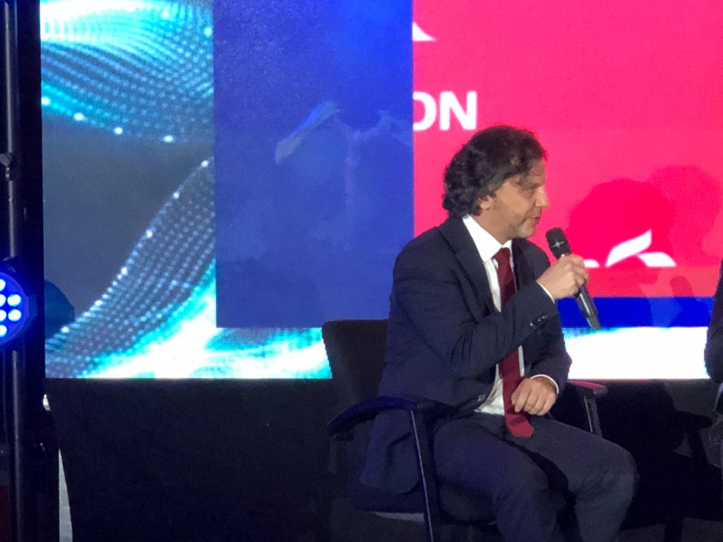 Prezes Towarowej Giełdy Energii Piotr Zawistowski na konferencji EuroPOWER 2021. Fot. Aleksander Tretyn
