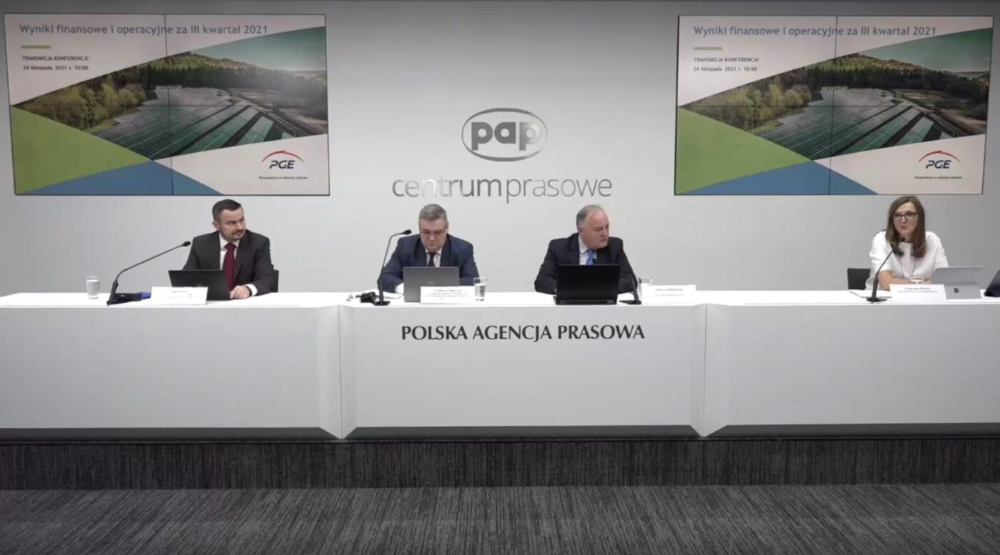 Konferencja wynikowa PGE. Fot. Jędrzej Stachura