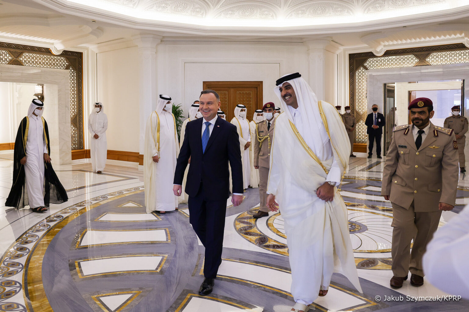 Andrzej Duda i Tamim Bin Hamad al Thani. Fot. Kancelaria Premiera RP