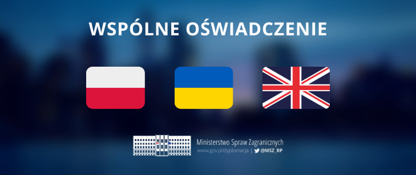 Memorandum Polska-Ukraina-Wielka Brytania. Grafika: Ministerstwo spraw zagranicznych