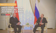 Aleksandr Łukaszenka i Władimir Putin. Fot. Kremlin.ru. Grafika: Gabriela Cydejko.