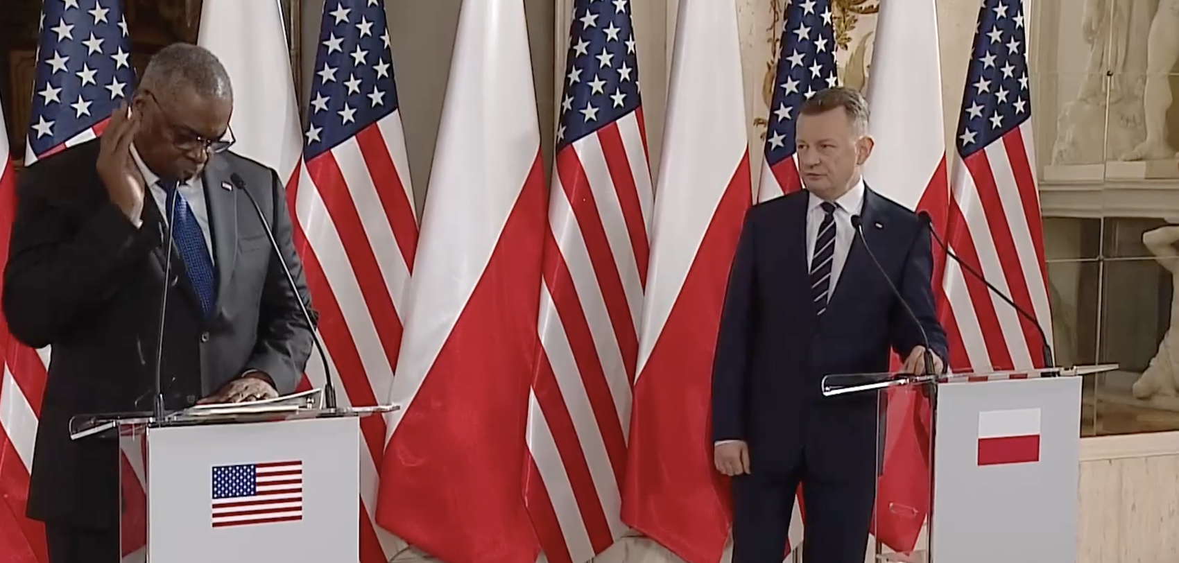 Konferencja ministrów obrony Polski i USA