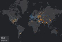 Źródło: Kayrros Inc., Esri, HERE, Garmin, FAO, NOAA, USGS, OpenStreetMap contributors i GIS User Community