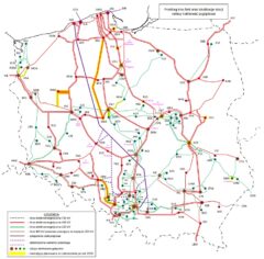 Krajowy plan rozwoju sieci przesyłowej do 2032 roku. Grafika: Polskie Sieci Elektroenergetyczne.