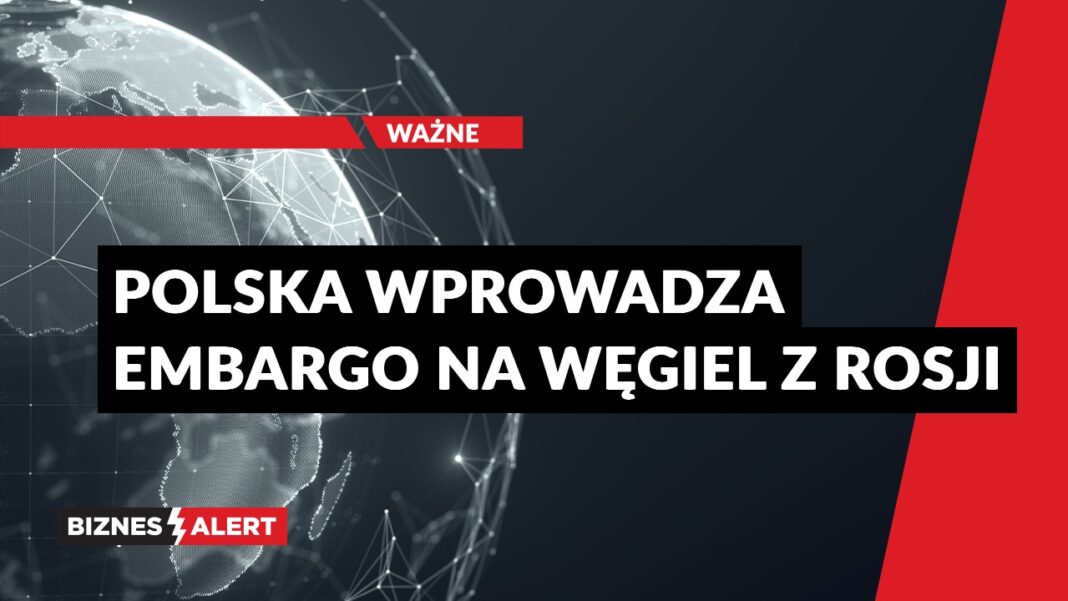 Polska wprowadza embargo na węgiel z Rosji. Grafika: Presso.