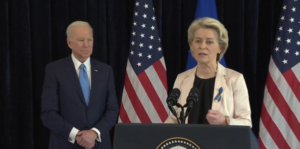 Ursula von der Leyen i Joe Biden. Fot. Twitter.