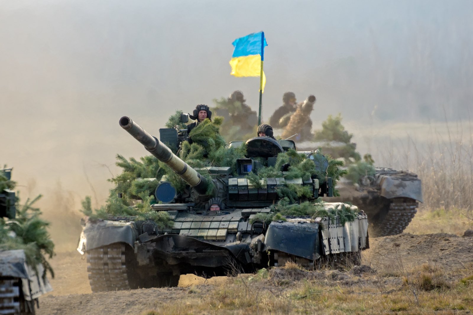 Ukraiński T-64 podczas ćwiczeń przed rozpoczęciem wojny fot. UA MO.
