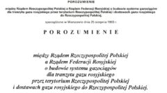 Porozumienie międzyrządowe Polska-Rosja o Gazociągu Jamalskim i dostawach gazu. Fot. Kancelaria Sejmu