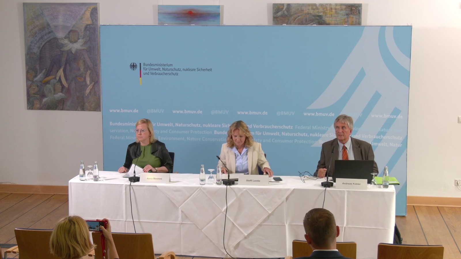 Konferencja prasowa Anny Moskwy i Steffi Lemke. Fot. Mchał Perzyński