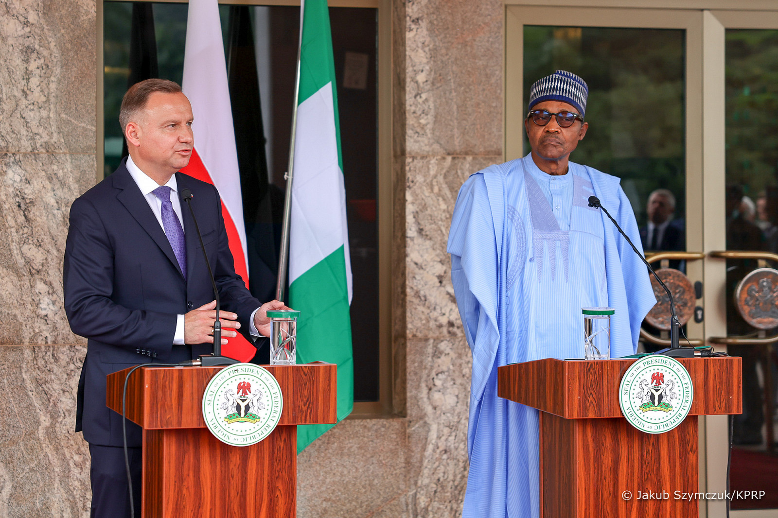 Andrzej Duda i Muhammad Buhari w Nigerii. Fot. Kancelaria Prezydenta.
