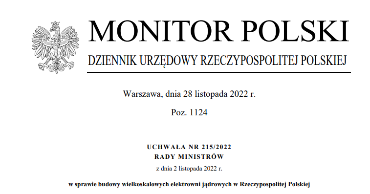 Uchwała atomowa. Grafika: Monitor Polski.
