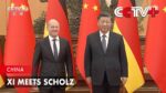 Olaf Scholz i Xi Jinping. Źródło: YouTube