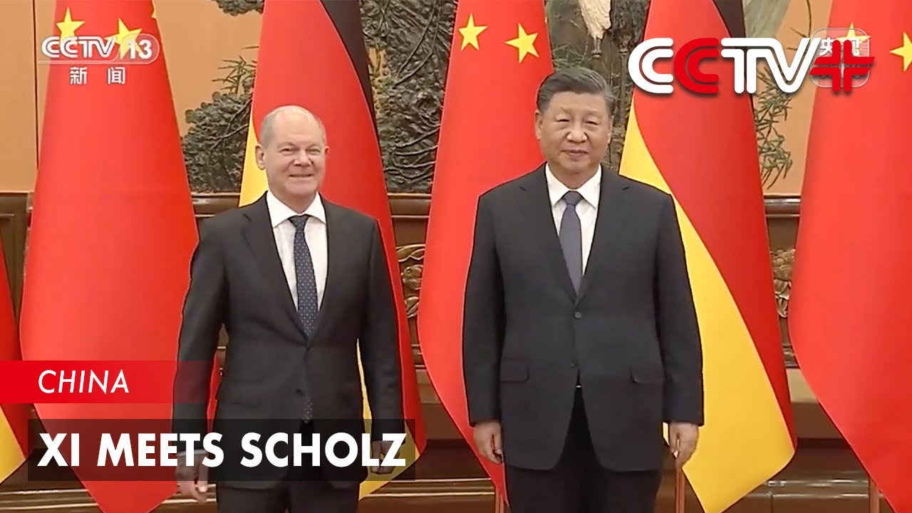 Olaf Scholz i Xi Jinping. Źródło: YouTube