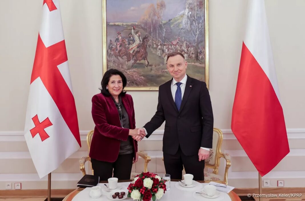 Andrzej Duda i Salome Zurabiszwili. Fot. KPRP