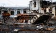 Czołg rosyjski zniszczony na Ukrainie. Fot. Freepik.