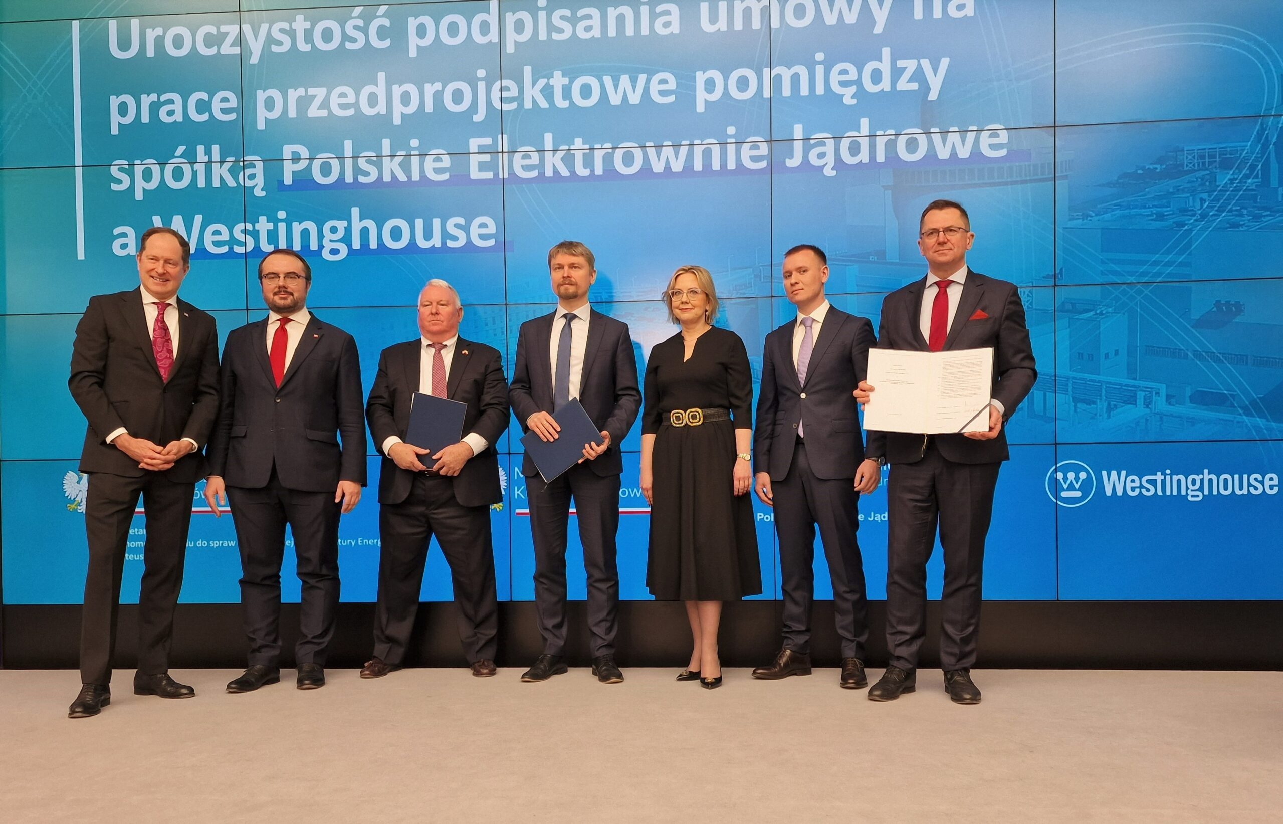 Podpisanie umowy przedprojektowej przez Polskie Elektrownie Jądrowe i Westinghouse. Fot. PEJ.