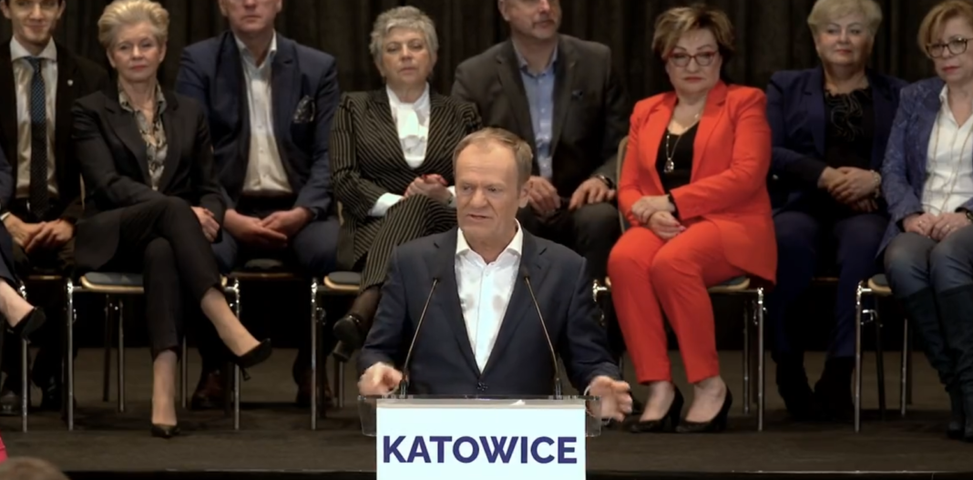 Donald Tusk w Katowicach. Fot. Twitter.