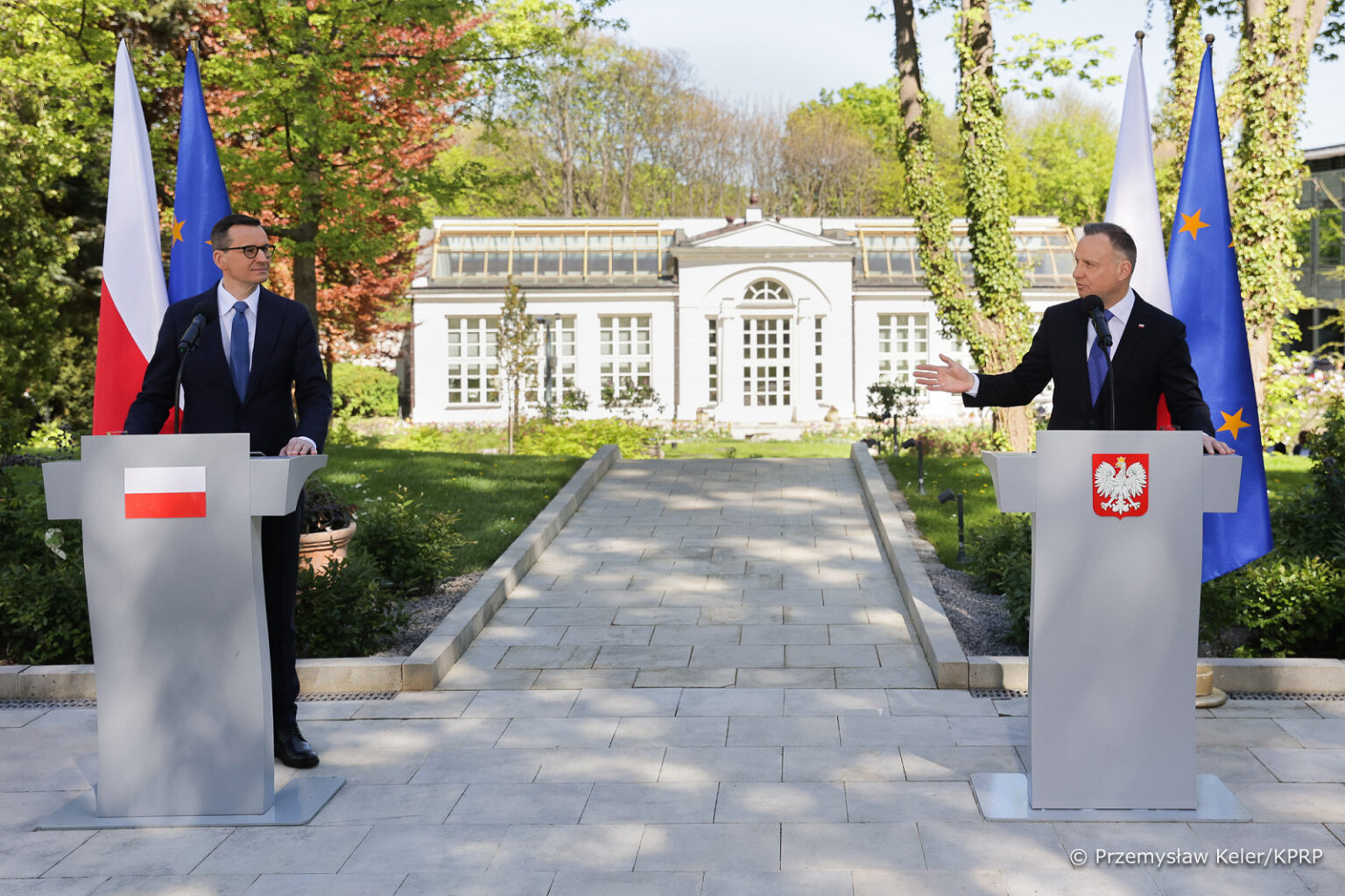 Andrzej Duda i Mateusz Morawiecki w Zamku Królewskim. Fot. Kancelaria Prezydenta.