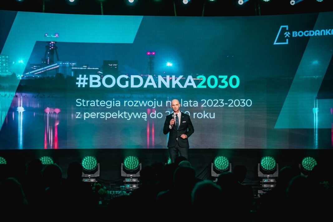 Prezes Kopalni Bogdanka prezentuje nową strategię. Fot. Bogdanka Lubelski Węgiel.