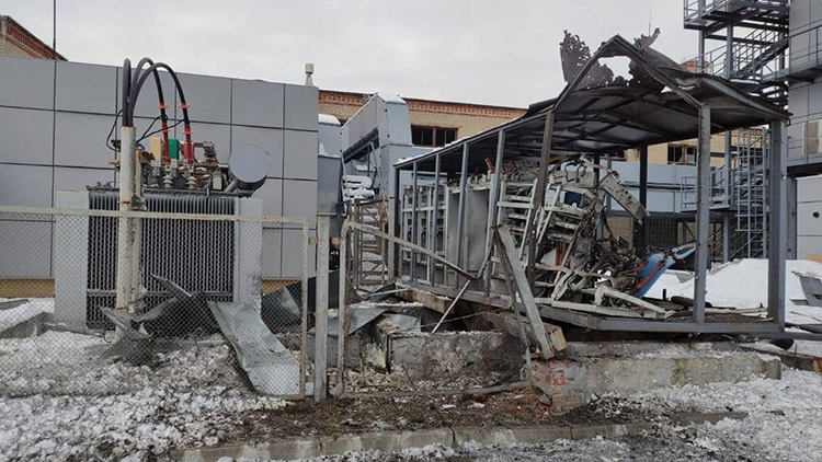 Zakład składowania odpadów jądrowych w Charkowie zniszczony przed Rosjan. Fot: Państwowy Inspektorat Regulacji Jądrowej Ukrainy.