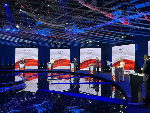 Debata przed wyborami parlamentarnymi 2023. Fot. TVP.