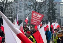 Protest rolników w Warszawie. Fot. Wojciech Jakóbik.