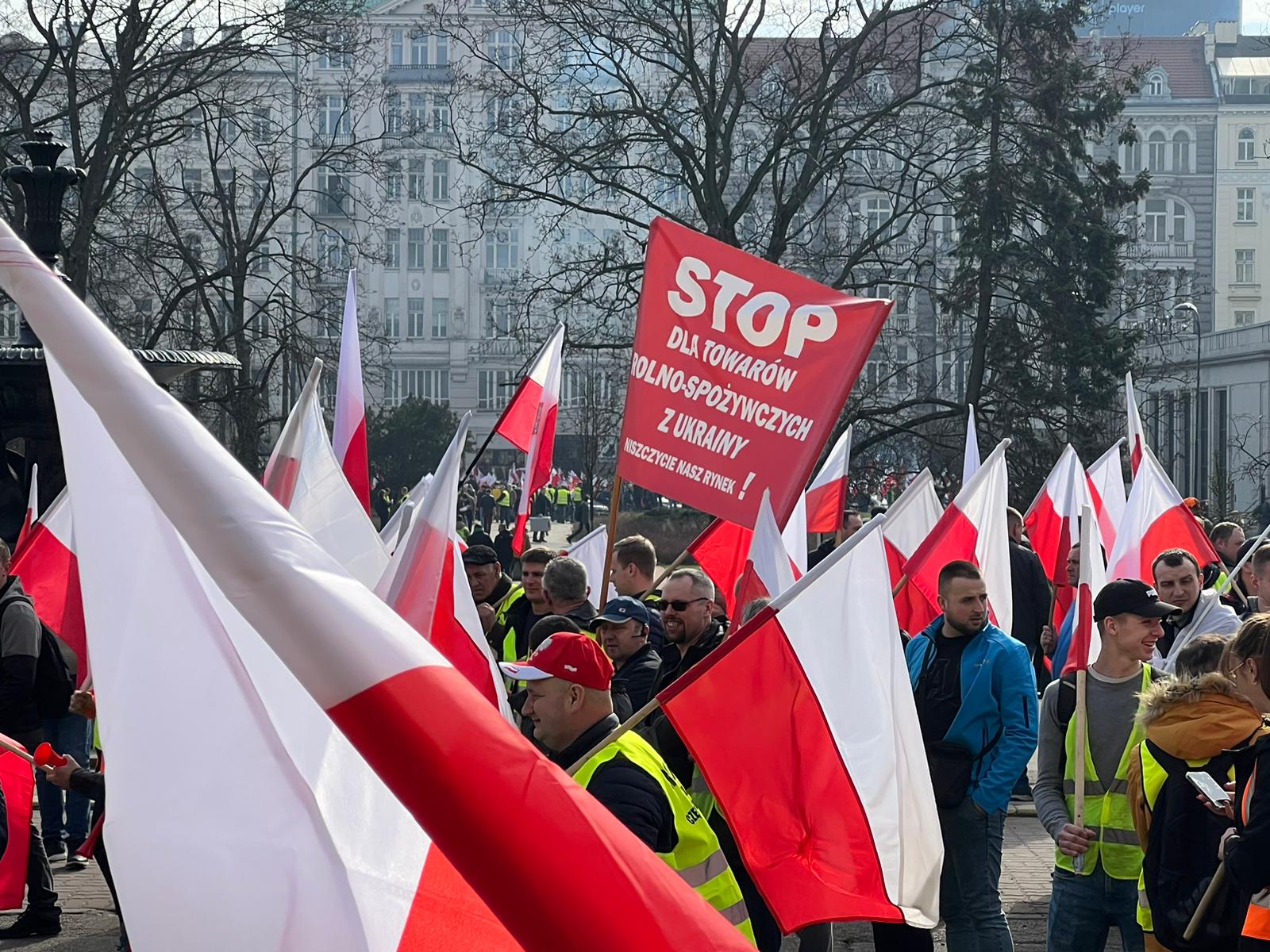 Protest rolników w Warszawie. Fot. Wojciech Jakóbik.