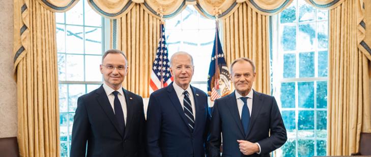 Andrzej Duda, Joe Biden i Donald Tusk. Fot. Kancelaria Premiera.
