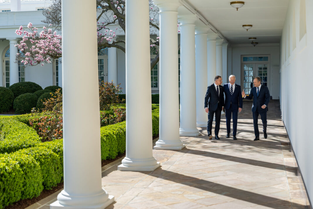 Andrzej Duda, Joe Biden i Donald Tusk. Fot. Biały Dom.