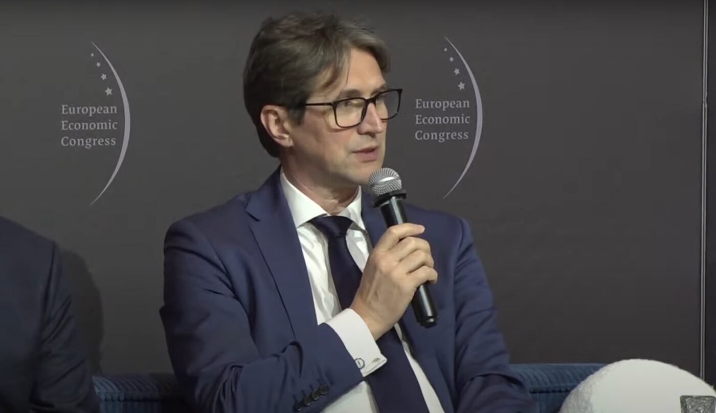 Sławomir Hinc, prezes Gaz-Systemu podczas EKG w Katowicach. Fot. Jędrzej Stachura