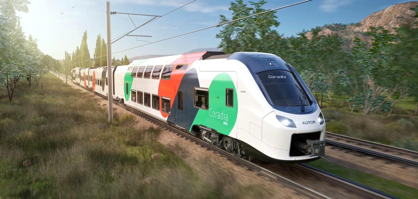 Dwupoziomowy pociąg Coradia Max wyjechał z zakładu Alstom w Chorzowie