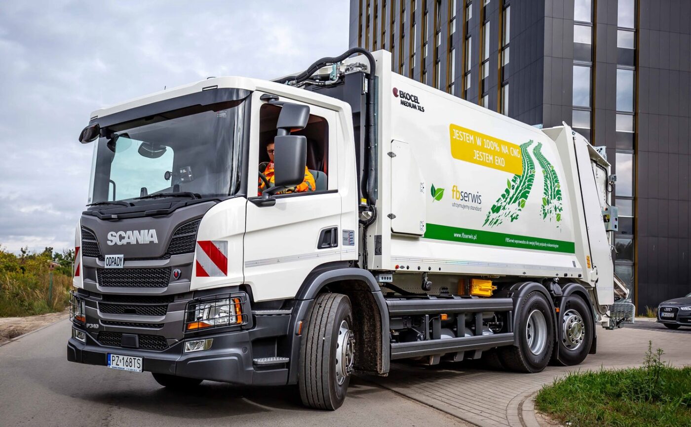 Śmieciarka Scania napędzana CNG we Wrocławiu