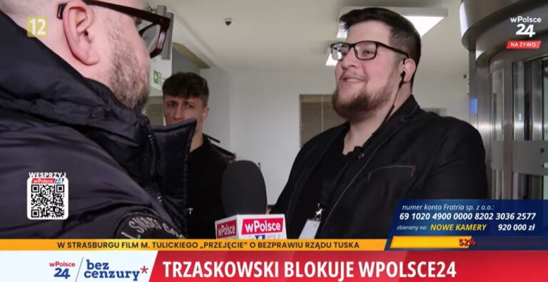 Na wiec Trzaskowskiego w Szczecinie nie wpuszczono ekipy telewizji wPolsce24
