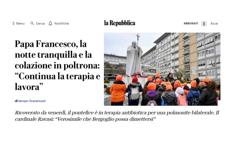 „Subtelna poprawa” stanu zdrowia Franciszka i doniesienia La Repubblica o możliwej rezygnacji papieża