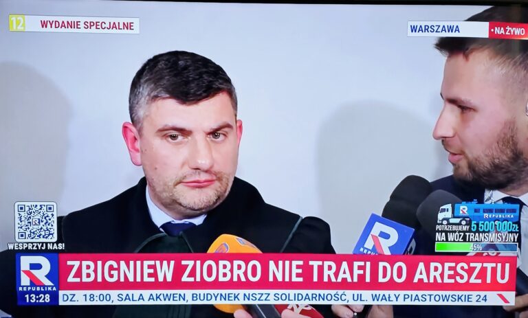 Zbigniew Ziobro nie będzie aresztowany, sąd nie uwzględnił wniosku komisji ds. Pegasusa