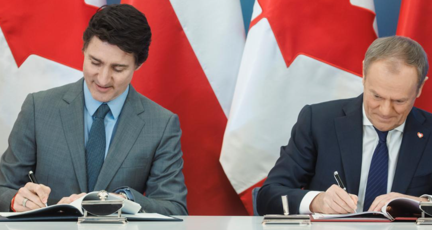 Spotkanie premierów Kanady i Polski. Źródło: Kancelaria Prezesa Rady Ministrów