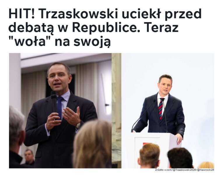 W debacie Telewizji Republika nie wezmą udziału Rafał Trzaskowski i Magdalena Biejat