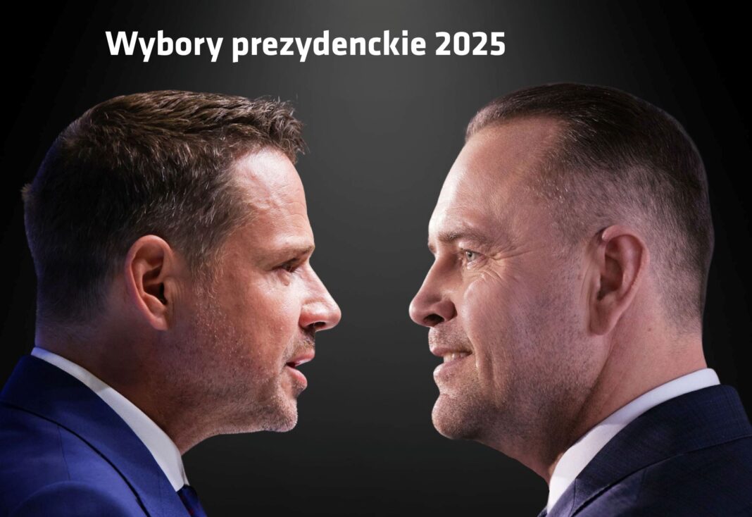 Kandydaci na prezydenta Polski 2025 Rafał Trzaskowski (L) i Karol Nawrocki (P)