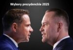 Kandydaci na prezydenta Polski 2025 Rafał Trzaskowski (L) i Karol Nawrocki (P)