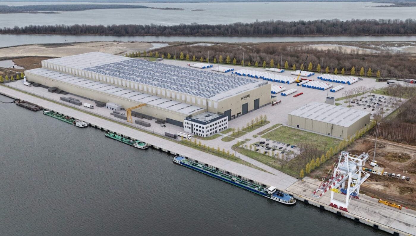 Projekt zakładu produkcyjnego Windar Renovables, autorstwa firmy Industria. Grafika: Industria
