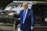 Donald Trump przed Białym Domem Fot.: PAP / EPA / Jim Lo Scalzo