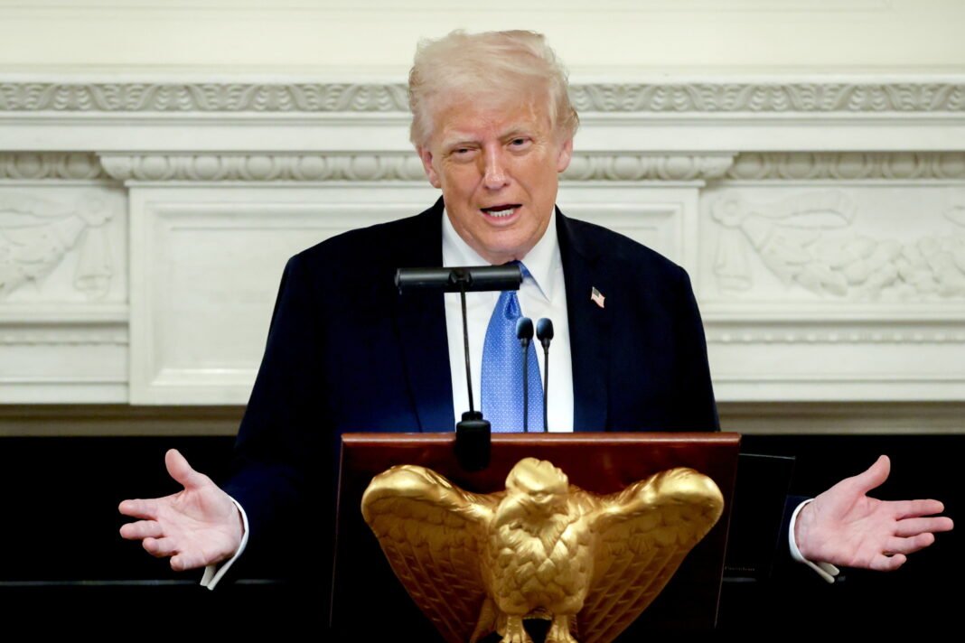 Prezydent USA Donald Trump foto: EPA/SAMUEL CORUM / POOL